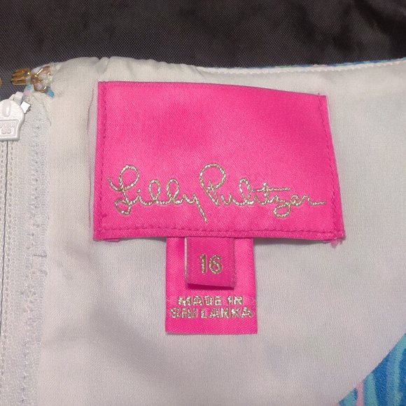 NWOT Lilly Pulitzer Vibrant Coral Reef Romper Zip Up Back Inner Lining Size 16 - Picture 12 of 13